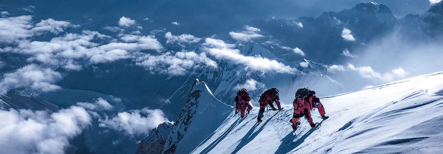 Image of people hiking Mt. Everest