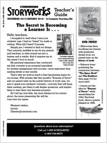 First page of Storyworks teaching guide