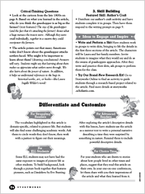 Third page of Storyworks teaching guide