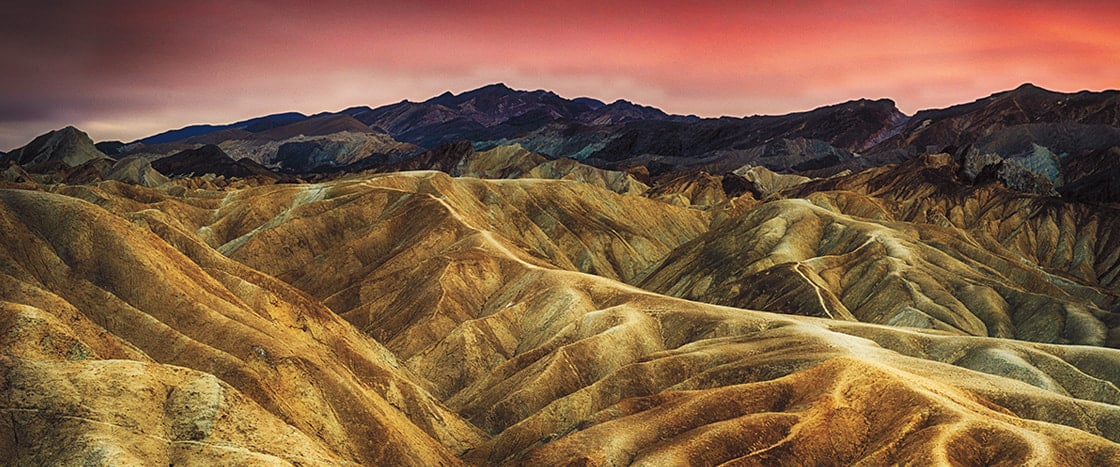 Image of the barren landscape of Death Valley