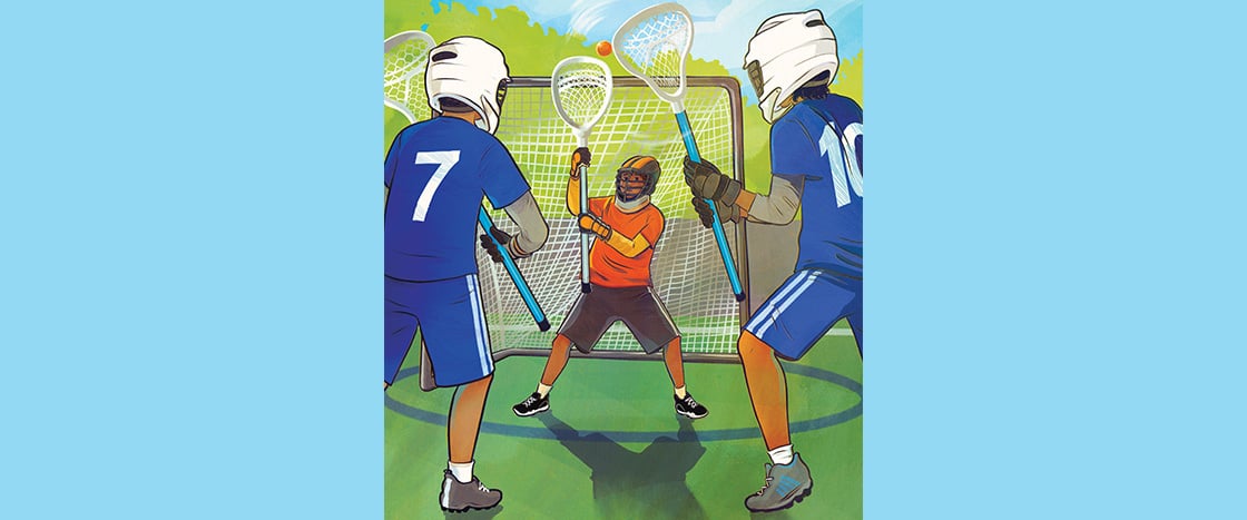 Illustration of lacrosse players